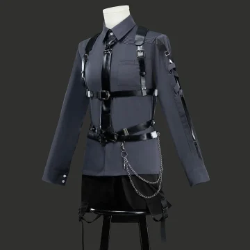 Miccostumes Men Anime Cosplay Costume Shirt Grey 2