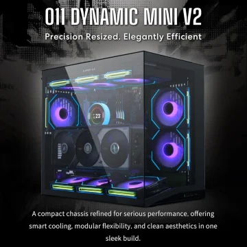 Compact Atx Mid-Tower Airflow Computer Case with 5 Fans 2