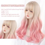 Lm Long Body Wave Ombre Golden Pink Cosplay Wigs Heat 3 | PricZone Lm Long Body Wave Ombre Golden Pink Cosplay Wigs Heat 3 | PricZone