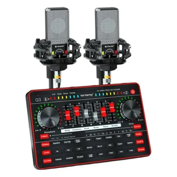 Audio Mixer with Sound Card Tenlamp Two 3.5Mm Studio 1