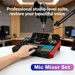 Professional Audio Mixer Sound Card Microphone Set 12 3 | PricZone