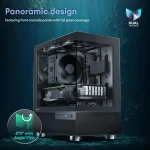 Micro Atx PC Case with 3 Pre Installed Fans Tempered Glass 2 | PricZone
