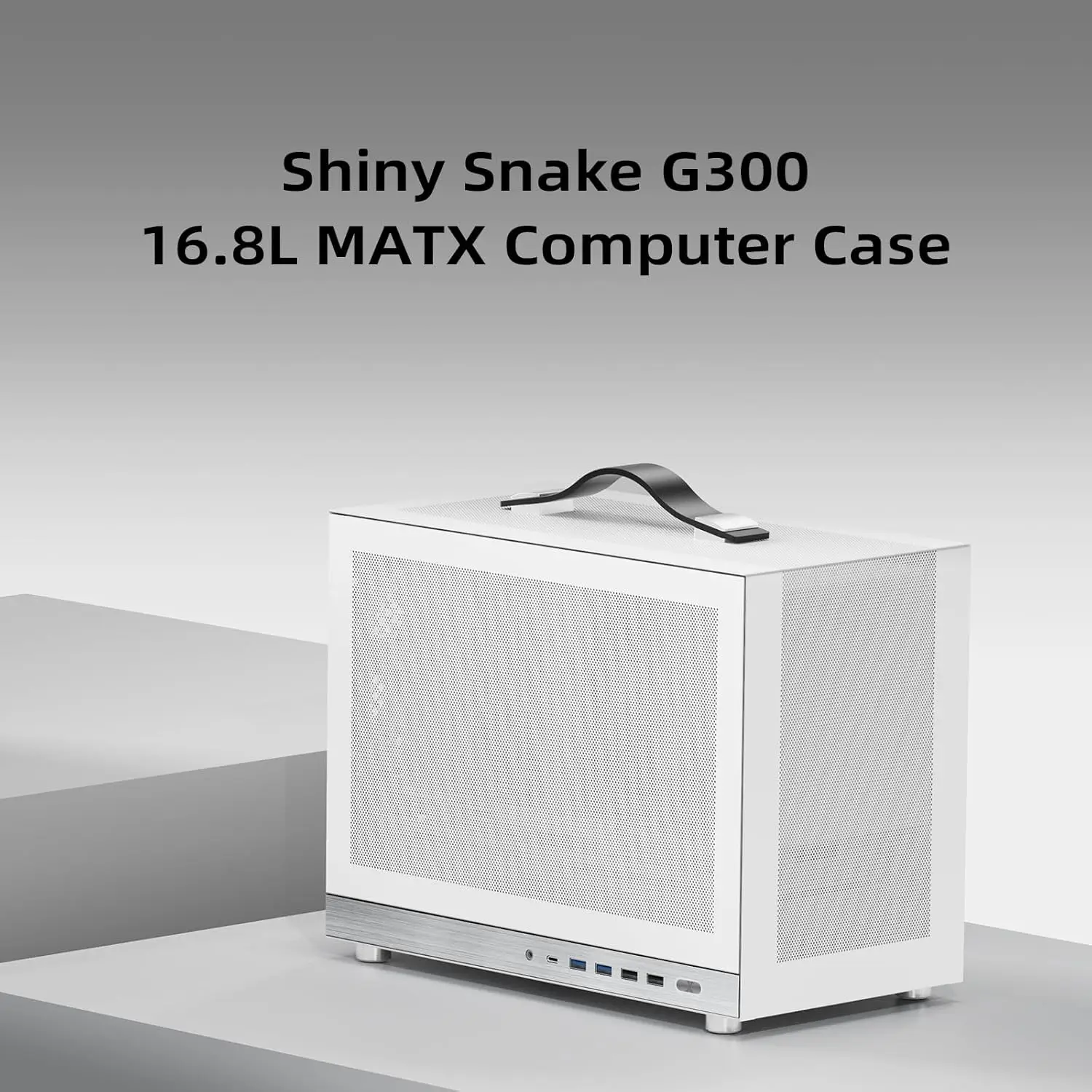 White Micro-Atx Gaming PC Case 16.8L Compact Build Supports 8