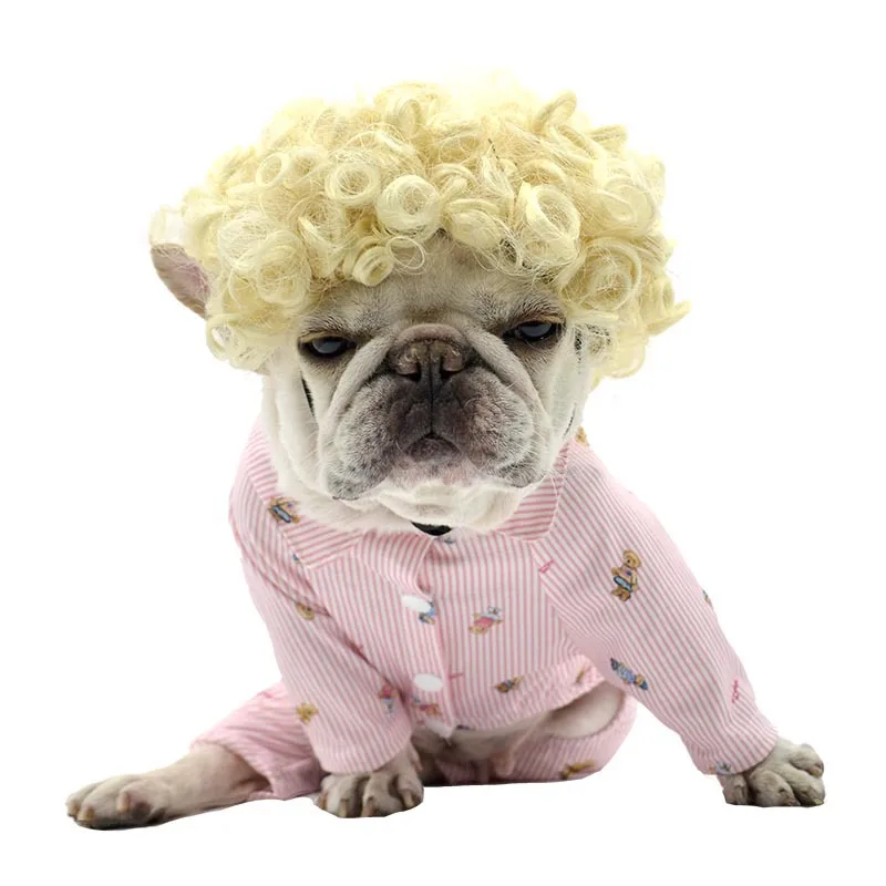 Funny Dog Cosplay Wig Fashion Headwear Apparel Toy Pet 22