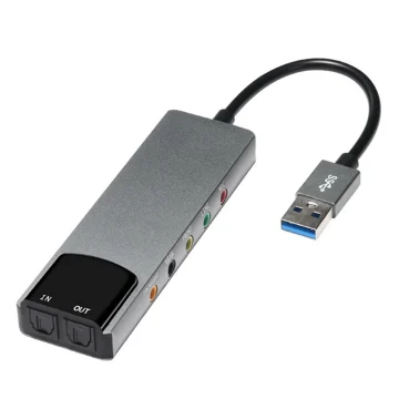 USB External Sound Card Fiber Optic SPDIF 3 Terminal 51 1 | PricZone