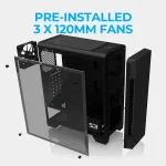 Atx Mid Tower PC Case with Full Acrylic Side Panel 3 3 | PricZone