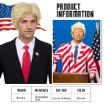 Synthetic Blonde Costume Wig for Adults with Funny Stickers 5 | PricZone Synthetic Blonde Costume Wig for Adults with Funny Stickers 5 | PricZone