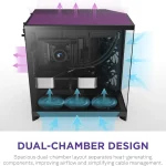 Large Dual Chamber Atx Mid Tower Airflow PC Case with 3 X 6 | PricZone