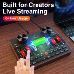 Tenlamp Live Sound Card Audio Full Set USB Studio Mixer 3 | PricZone
