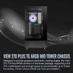 Mid Tower E Atx Case with 3 Argb Fans Dual Tempered Glass 2 | PricZone