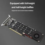 4 Bay NVMe PCIe x16 M2 SSD Adapter Card 2 | PricZone
