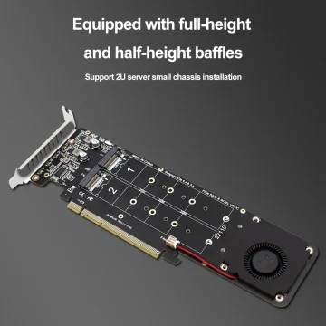 4-Bay NVMe PCIe x16 M.2 SSD Adapter Card 2