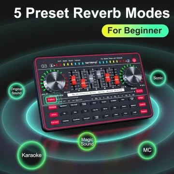 Audio Mixer Soundboard for PC/Phone Live Streaming Singing 2