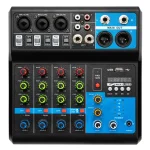 Channel Audio Mixer DJ Soundboard Bluetooth USB 48V 3 | PricZone