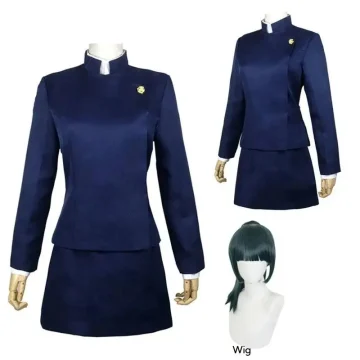 Jujutsu Kaisen Cosplay Costume Zenin Glasses Wig Top Skirts 2