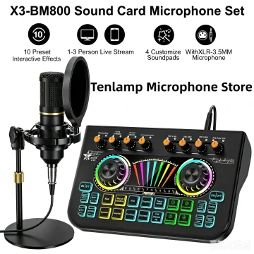 Tenlamp Podcast Equipment Bundle with 35Mm Condenser 1 | PricZone