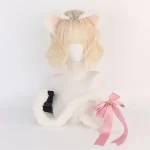 2Piece Set Cute Cat Ear Tail Plush Fluffy Bow Tie 2 | PricZone 2 Piece Set Cute Cat Ear Tail Plush Fluffy Bow Tie 2 | PricZone