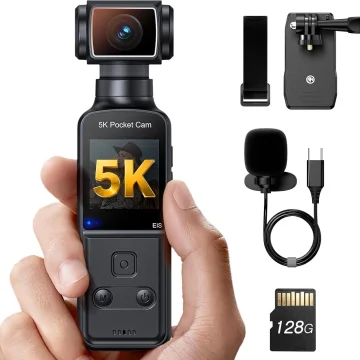 5K Body Camera with 270° Rotating Lens and External Mic 1 | PricZone