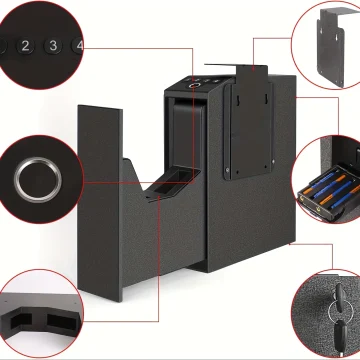 Biometric Handgun Safe with Auto Sliding Door 2