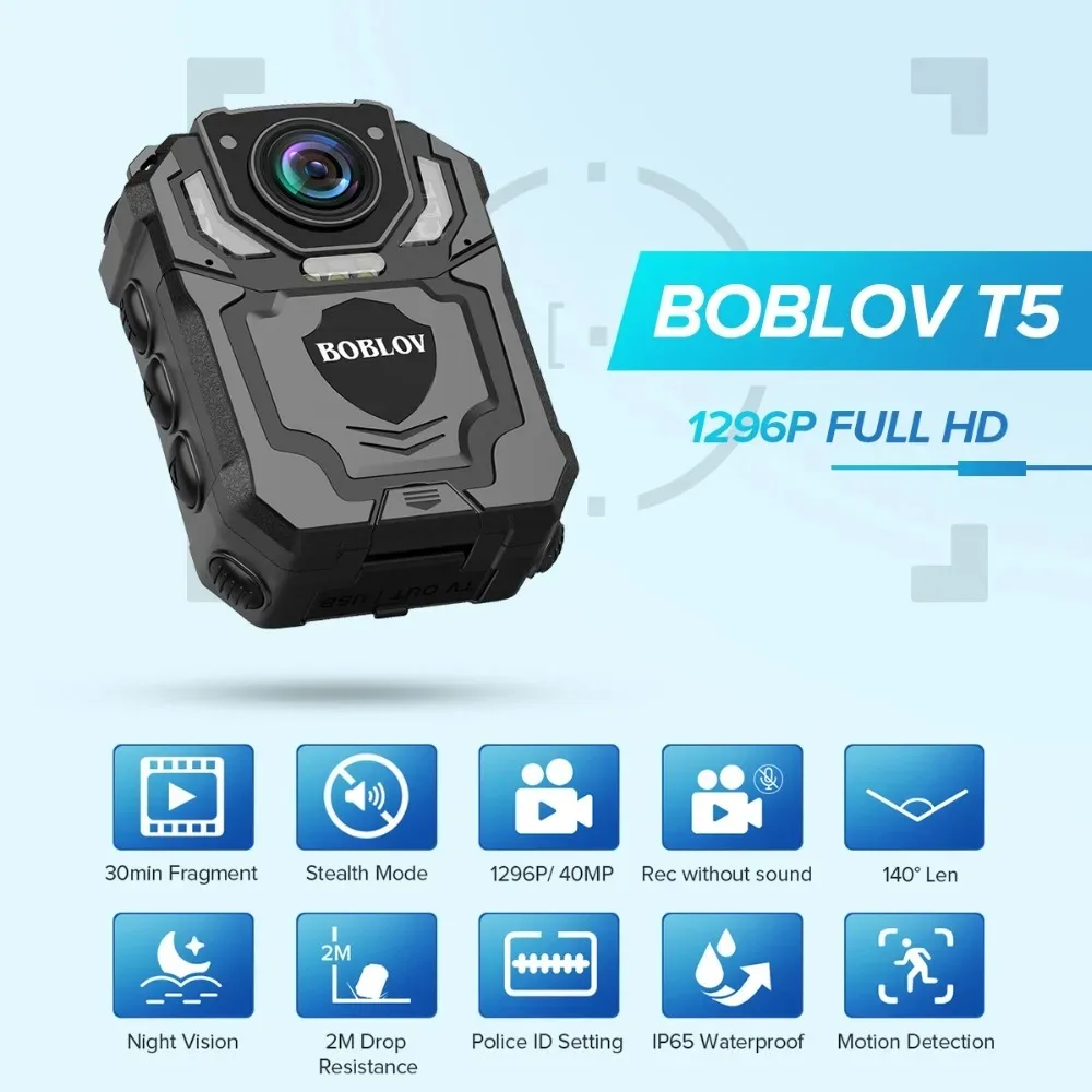 Boblov T5 Body Worn Full Hd 128Gb Dvr Security Camera 6 | PricZone Boblov T5 Body Worn Full Hd 128Gb Dvr Security Camera 6 | PricZone