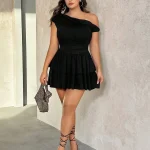 Plus Size Off Shoulder Short Summer Dress 6 | PricZone Plus Size Off Shoulder Short Summer Dress 6 | PricZone
