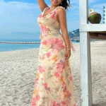 Plus Size Floral Beach Maxi Dress 3 | PricZone Plus Size Floral Beach Maxi Dress 3 | PricZone