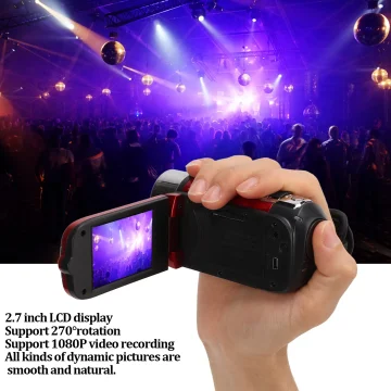 Portable Handheld Video Camera Recorder with 16X Zoom 270° 1