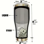 Stainless Steel Coffee Tumbler with Hidden Storage 5 | PricZone