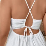 Plus Size Womens Summer Solid Color Spaghetti Strap Dress 2 | PricZone