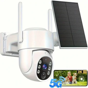 5G WiFi LTE Solar Security Camera IP66 Waterproof 360° 1