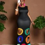 Women Plus Size Color Block Cutout Round Neck Sleeveless 4 | PricZone Women Plus Size Color Block Cutout Round Neck Sleeveless 4 | PricZone