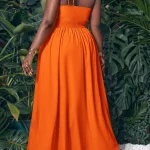 One Shoulder Plus Size Maxi Dress for Summer Vacation 5 | PricZone
