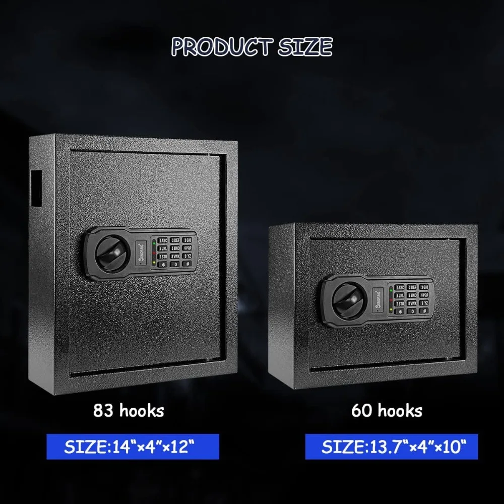 83 Keys Wall Safe with Sensor Light Emergency Power Secure 3 | PricZone 83 Keys Wall Safe with Sensor Light Emergency Power Secure 3 | PricZone
