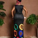 Women Plus Size Color Block Cutout Round Neck Sleeveless 2 | PricZone Women Plus Size Color Block Cutout Round Neck Sleeveless 2 | PricZone