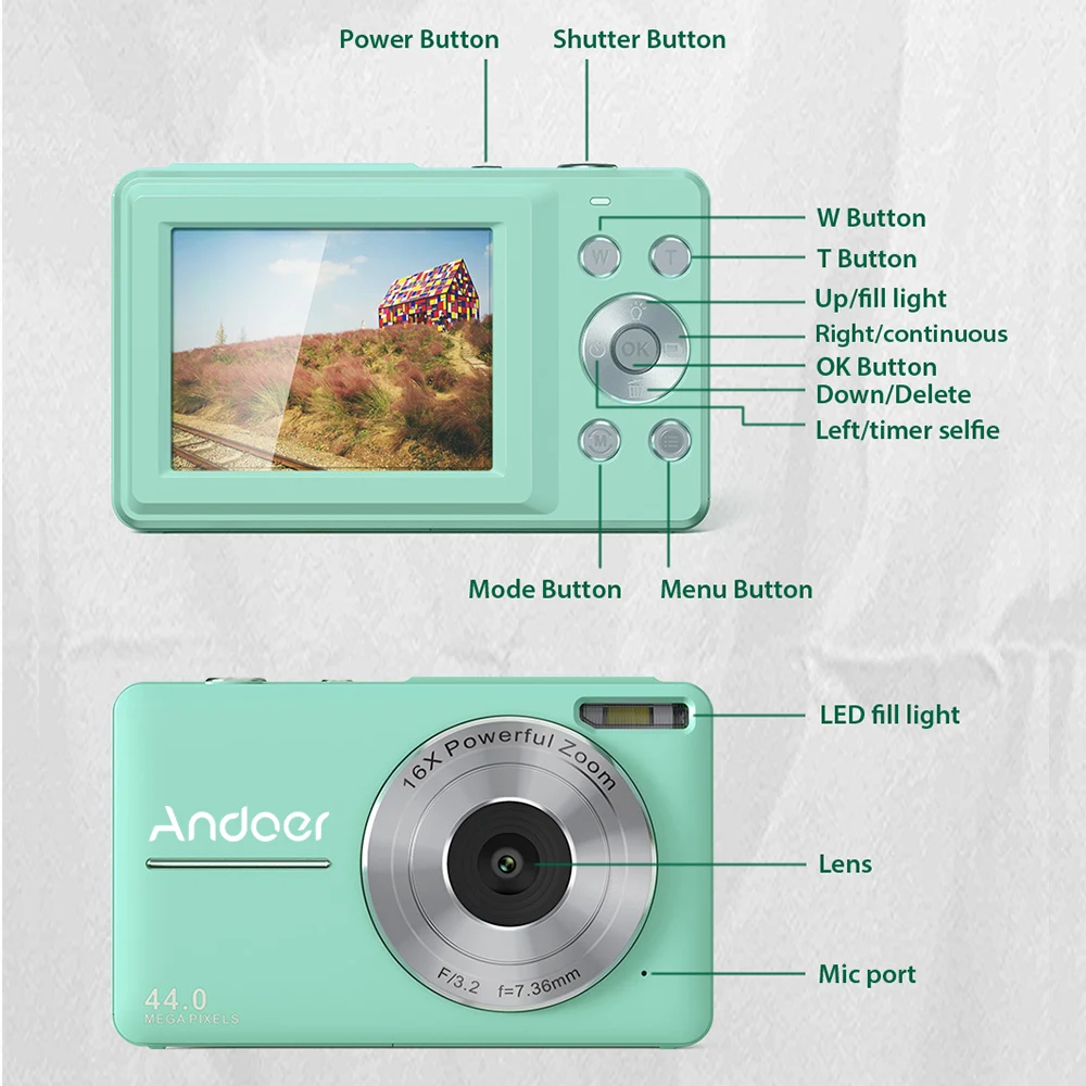 Andoer 1080P Digital Camera Video Camcorder 44Mp Auto Focus 6 | PricZone Andoer 1080P Digital Camera Video Camcorder 44Mp Auto Focus 6 | PricZone