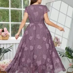 Floral Print Wrap Dress for Women Plus Size Floor Length 3 | PricZone