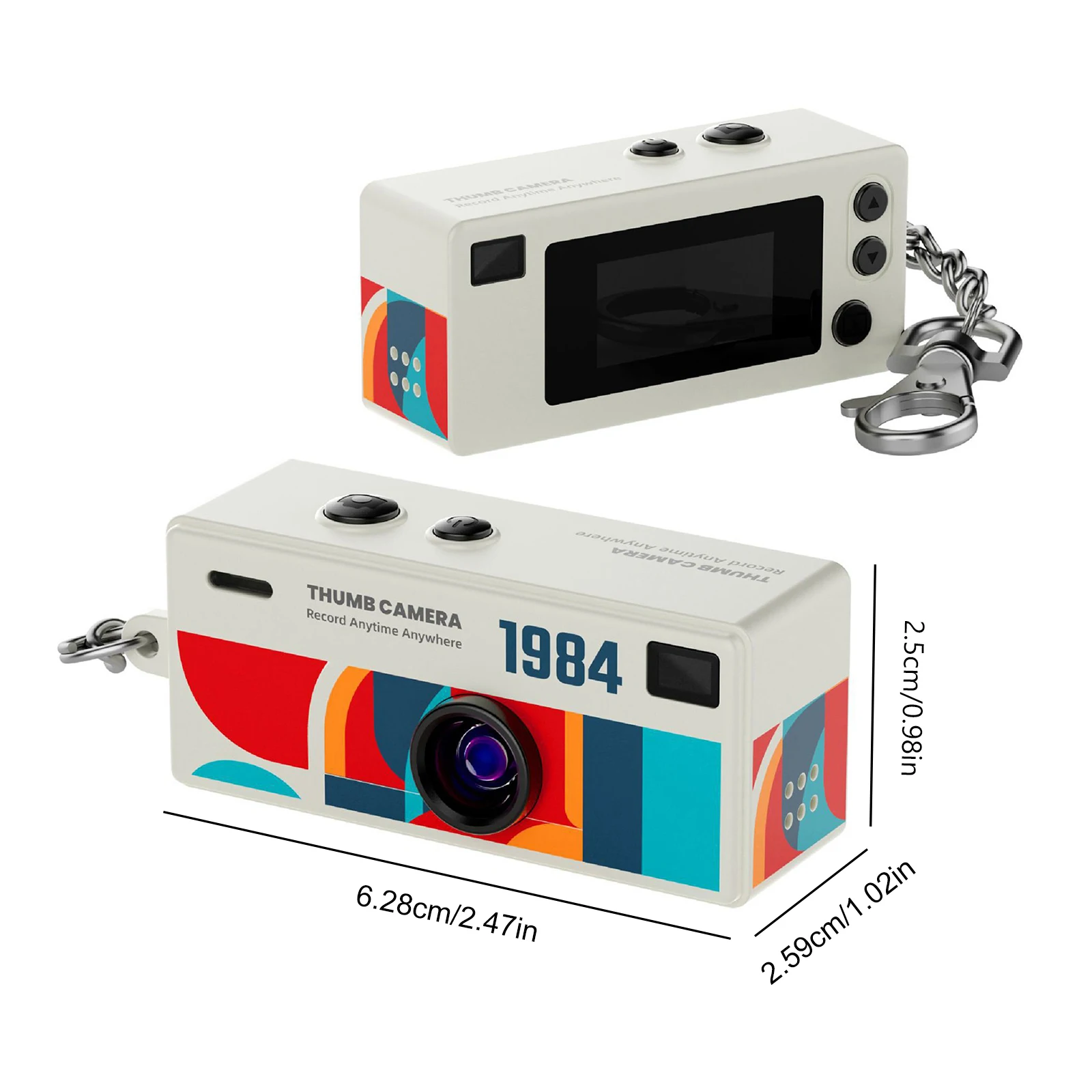 1080P Thumb Keychain Camera with 0.96In Tft Screen HD Video 26