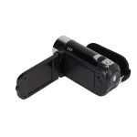 Full HD 1080P Digital Video Camcorder with 16X Zoom 2 | PricZone Handheld camcorder with a 16x zoom lens black body and a fold out LCD screen visible on the side | PricZone