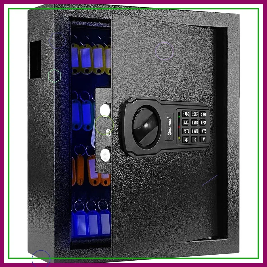 83 Keys Wall Safe with Sensor Light Emergency Power Secure 7