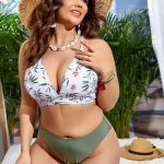 Floral Print Plus Size Halter Neck Bikini Set for Summer 5 | PricZone