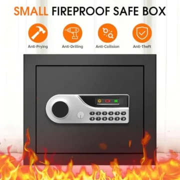 Small Home Water and Fireproof Digital Security Safe Box 2
