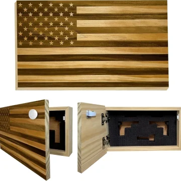 American Flag Hidden Wall Mounted Gun Safe with Magnetic 1 | PricZone
