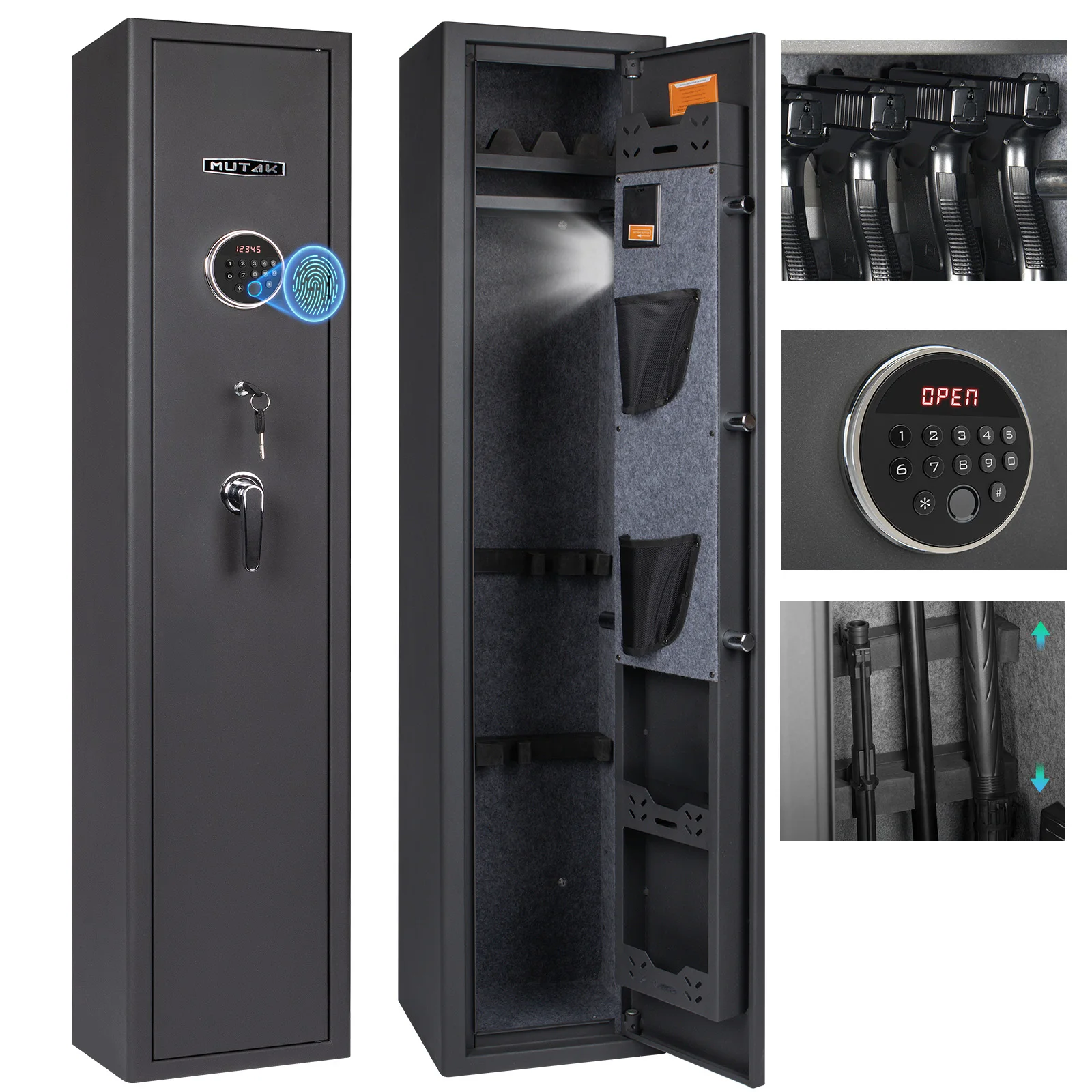 Mutak 38 Rifle Gun Safe with Biometric Lock 3 | PricZone Mutak 3 8 Rifle Gun Safe with Biometric Lock 3 | PricZone