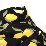 Casual Summer Plus Size Lemon Print Split Maxi Dress 4 | PricZone