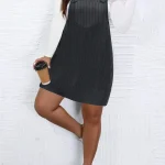 Plus Size Solid Color Minimalist Casual Pinafore Dress 6 | PricZone