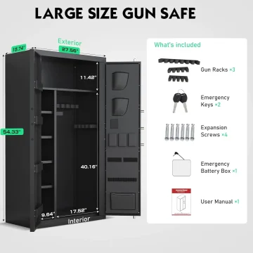 40 Large Gun Safe for Rifles and Pistols Unassembled 2