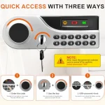 Small Home Water and Fireproof Digital Security Safe Box 6 | PricZone