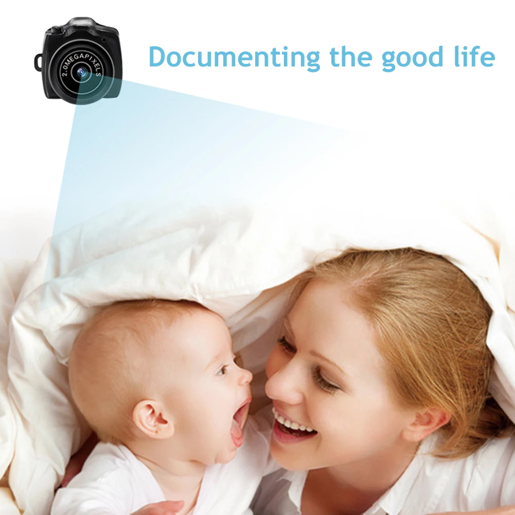 Mother and baby share a joyful moment under a white blanket, with a camera graphic and the words 'Documenting the good life' at the top (banner-style image).