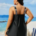 Plus Size Womens Mandala Print Sleeveless Swim Dress 5 | PricZone