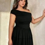 Plus Size Off Shoulder Short Summer Dress 4 | PricZone Plus Size Off Shoulder Short Summer Dress 4 | PricZone